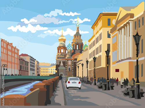 Colorful vector ST Petersburg 4