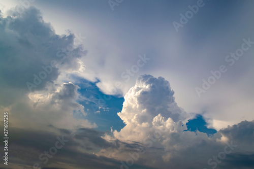 beautiful blue sky with clouds background.Sky clouds.Sky with clouds weather nature cloud blue © Oksana