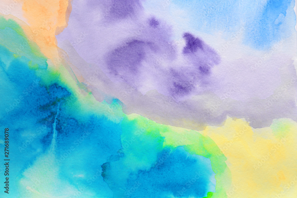 Abstract colorful background, closeup. Painted sheet of paper