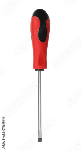 New screwdriver on white background. Professional construction tool © New Africa