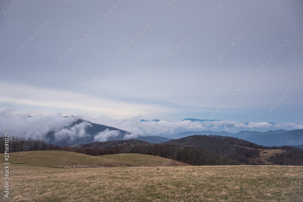 Naklejka premium Max Patch mountain, North Carolina