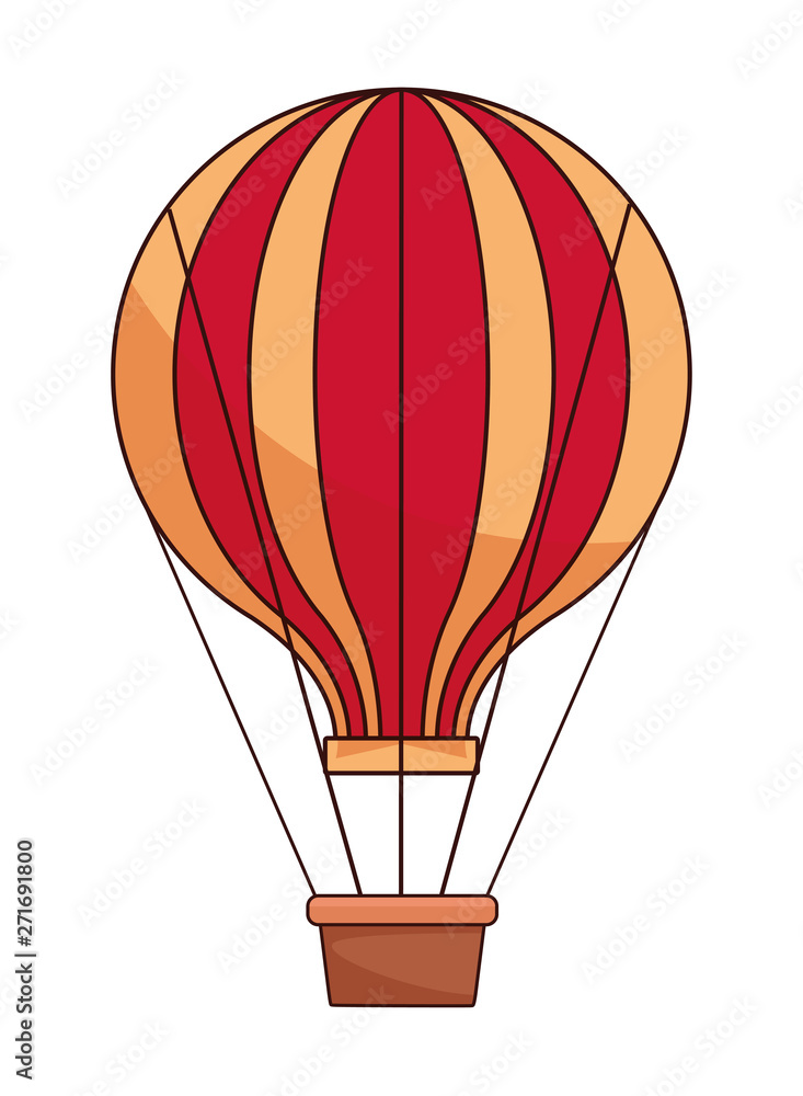 Naklejka premium air balloon icon cartoon isolated
