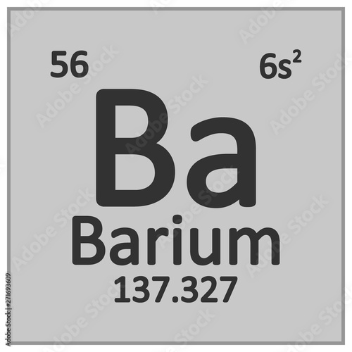 Periodic table element barium icon.