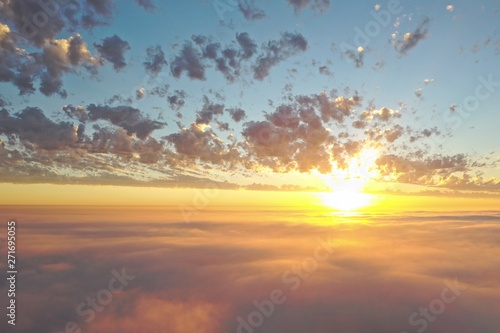 Sunset and clouds in cape town south africa