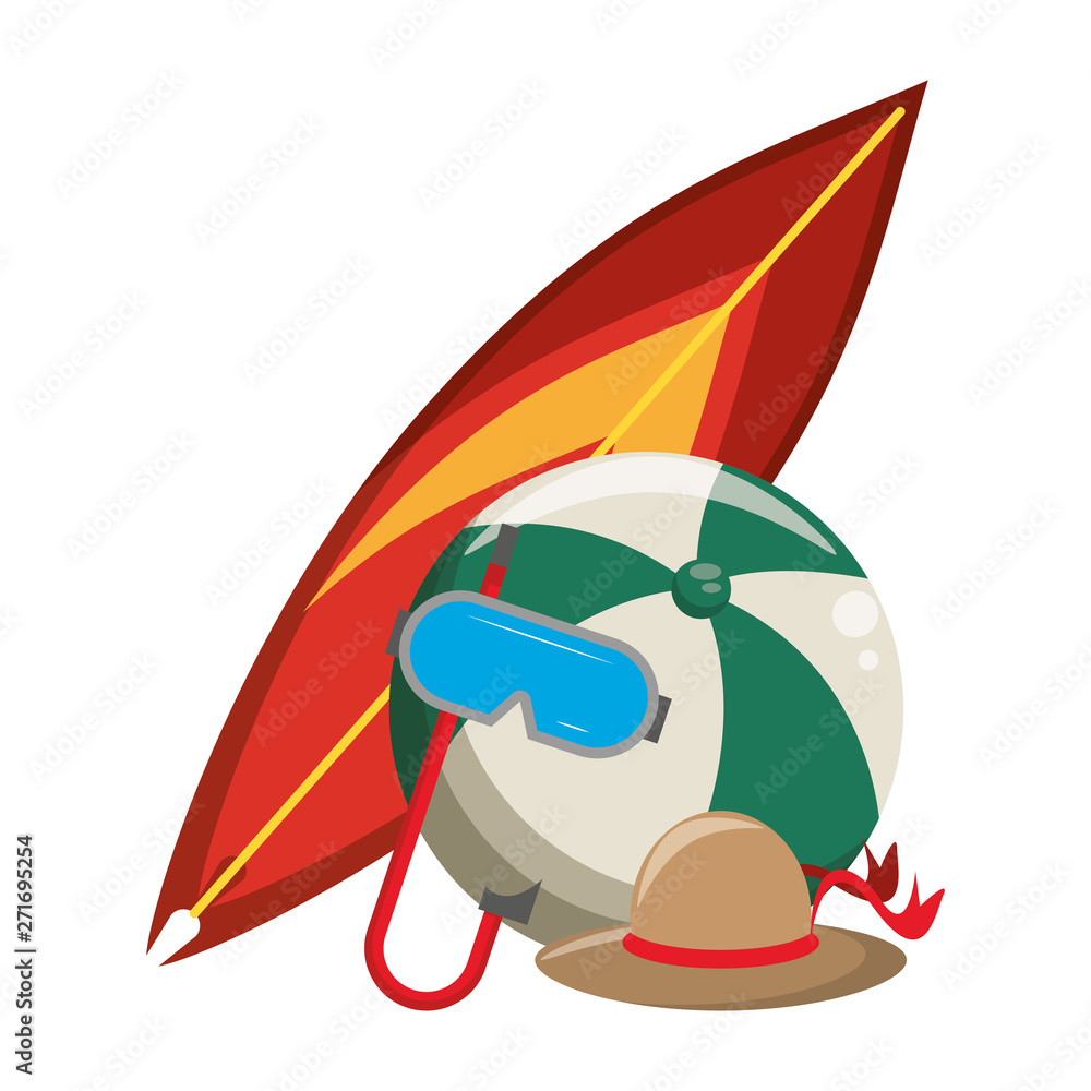 Obraz premium Summer travel and vacations cartoons