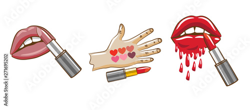 lipstick vector graphic design