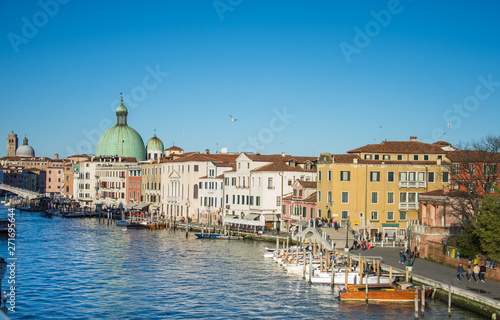 Grand Canal and Basilica Santa Maria della Salute in Venice,march, 2019