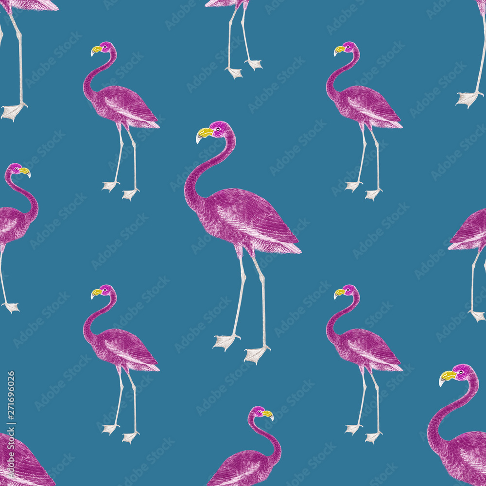 Pink flamingo wallpaper Stock Photo Adobe Stock