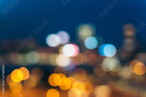 Light night city bokeh abstract background