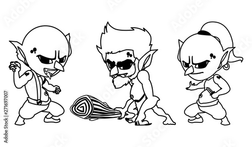 ugly trolls and caveman gnome magic characters