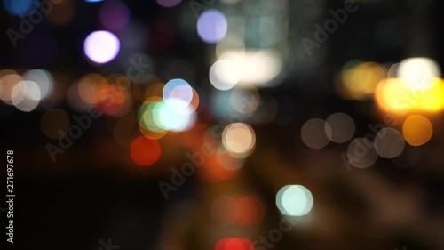 Wallpaper Mural Hong Kong city night in blur; Bokeh view of Hong Kong City at night Torontodigital.ca