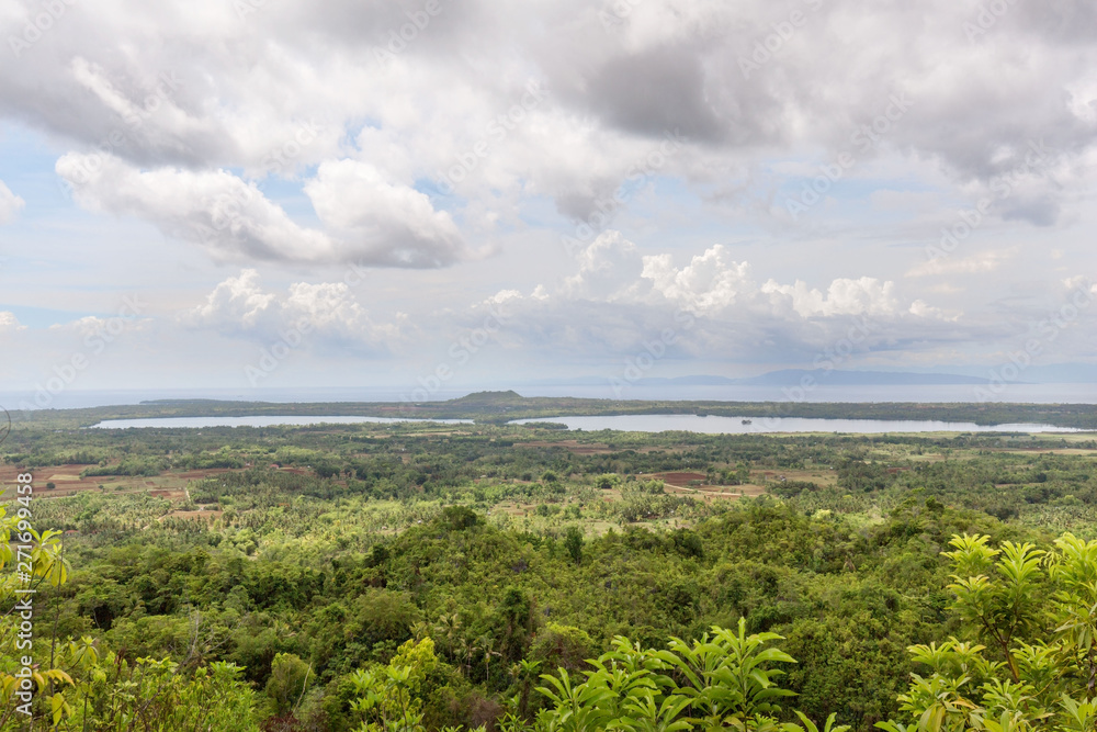 Cebu Province Camotes Islands lake danao mountain view with background of another islands in the sea 