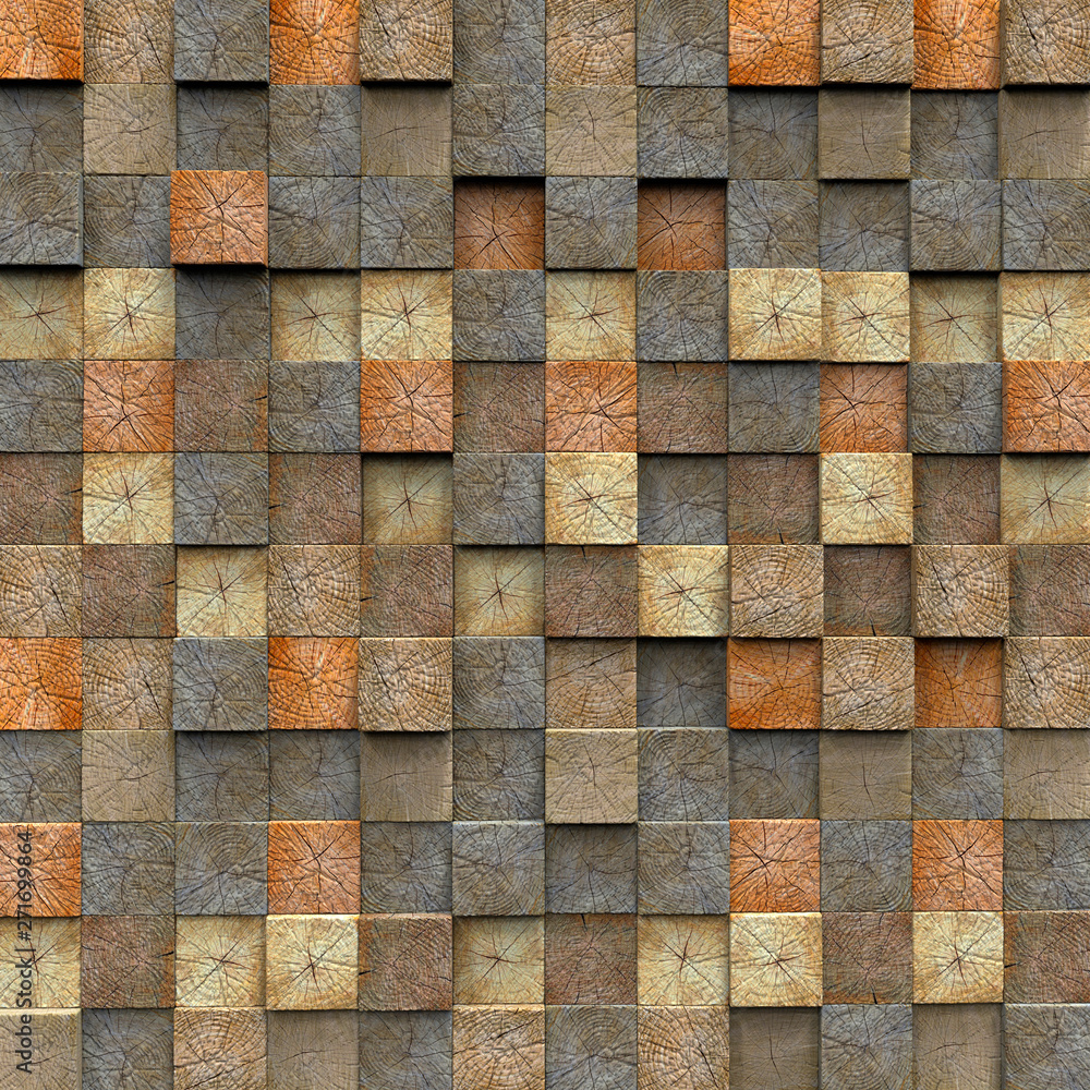 Wall of timber. 3d illustration Wall of timber. 3d illustration