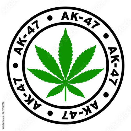 Round AK-47 Marijuana Strain Clipart