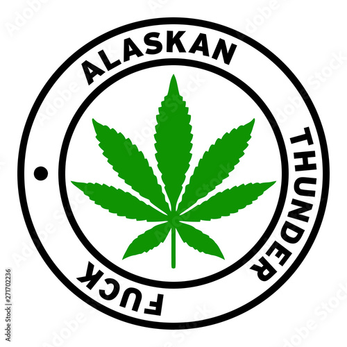 Round Alaskan Thunder Fuck Marijuana Strain Clipart