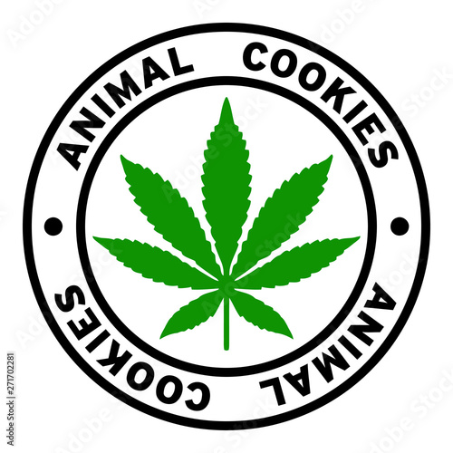 Round Animal Cookies Marijuana Strain Clipart