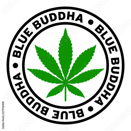 Round Blue Buddha Marijuana Strain Clipart