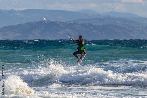 kitesurfer in action