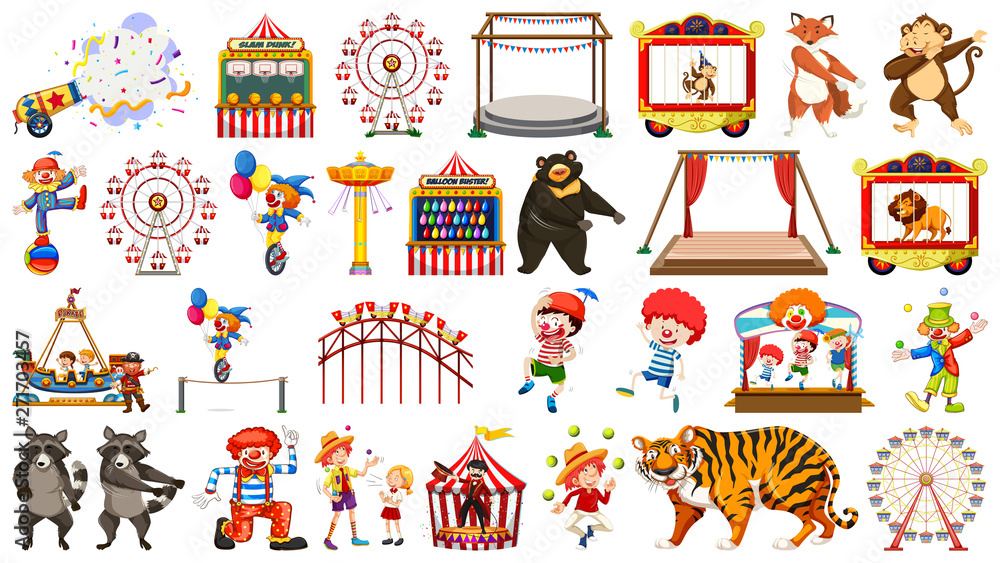 Obraz premium Set of circus element