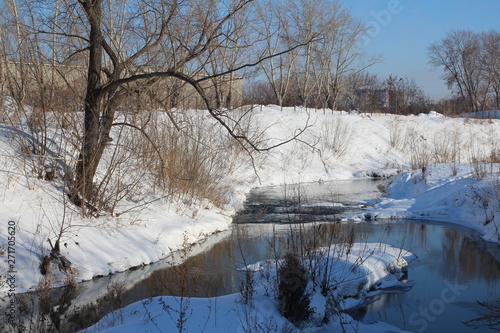 the spring river flows had melted through the snow in March