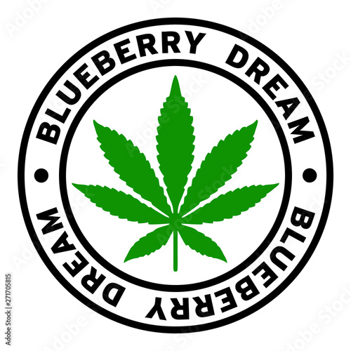 Round Blueberry Dream Marijuana Strain Clipart