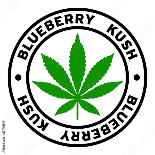 Round Blueberry Kush Marijuana Strain Clipart