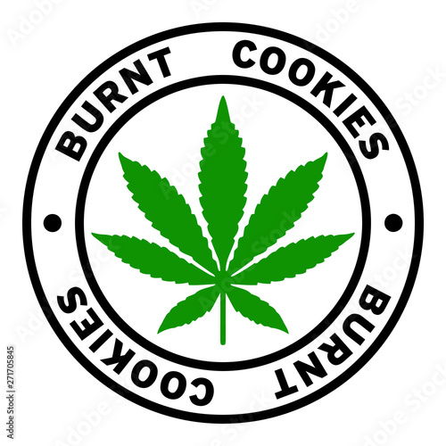 Round Burnt Cookies Marijuana Strain Clipart