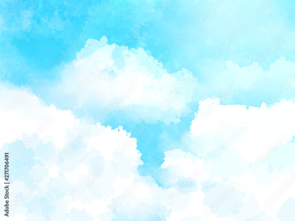 青空と雲の背景素材02