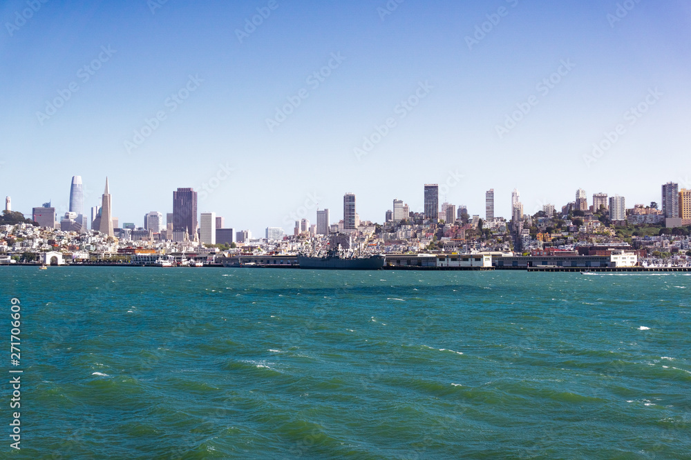 San Francisco skyline on a sunny day, California San Francisco skyline on a sunny day, California
