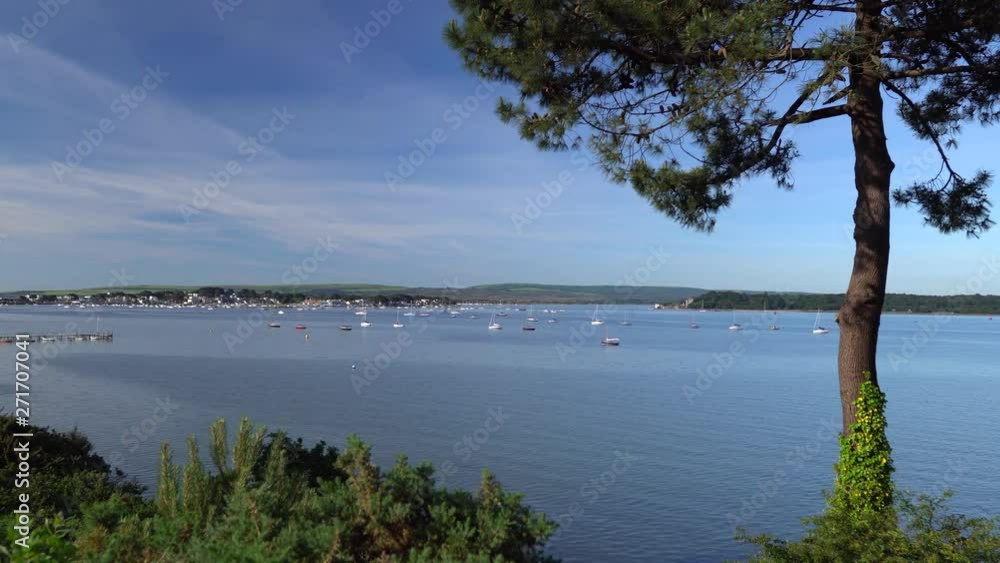 View of Poole harbour, Sandbanks and Brownsea Island. View of Poole harbour, Sandbanks and Brownsea Island.