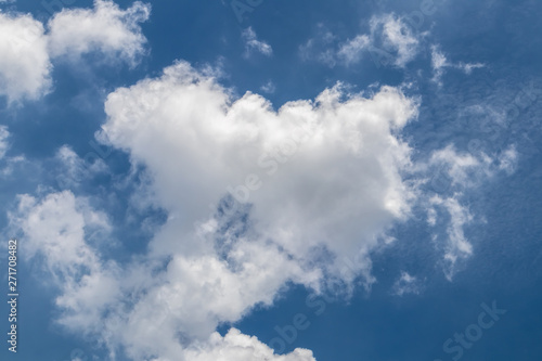 Clear blue sky and clouds