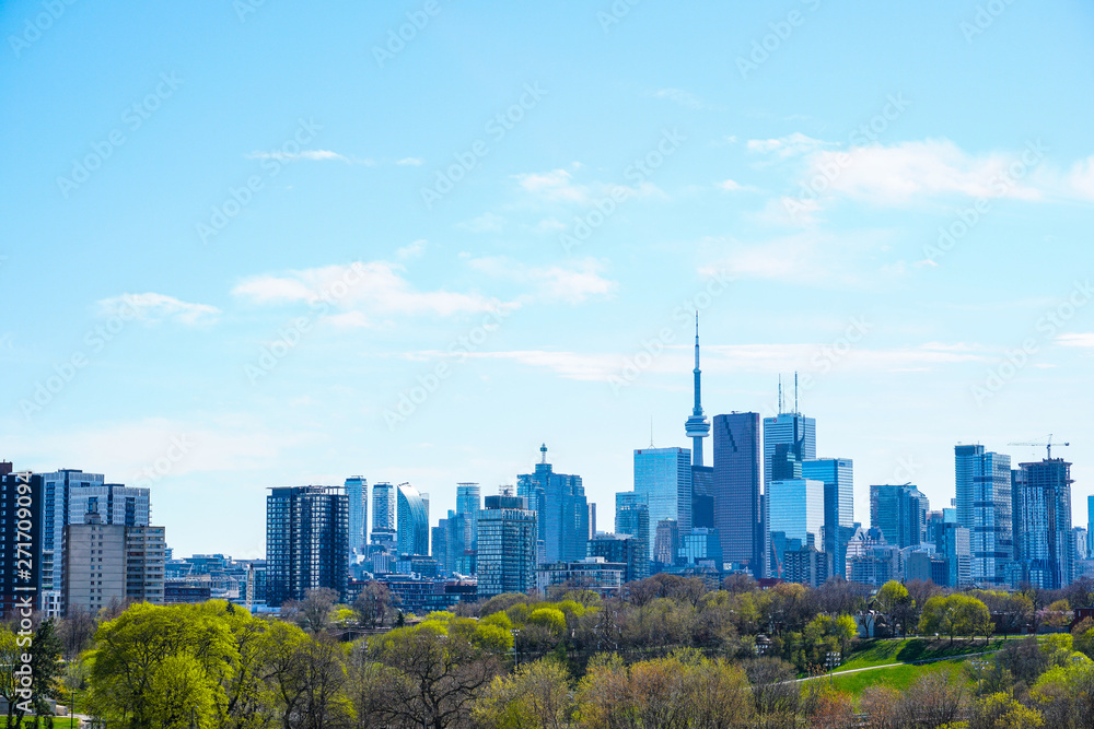 Downtown of Toronto from the park