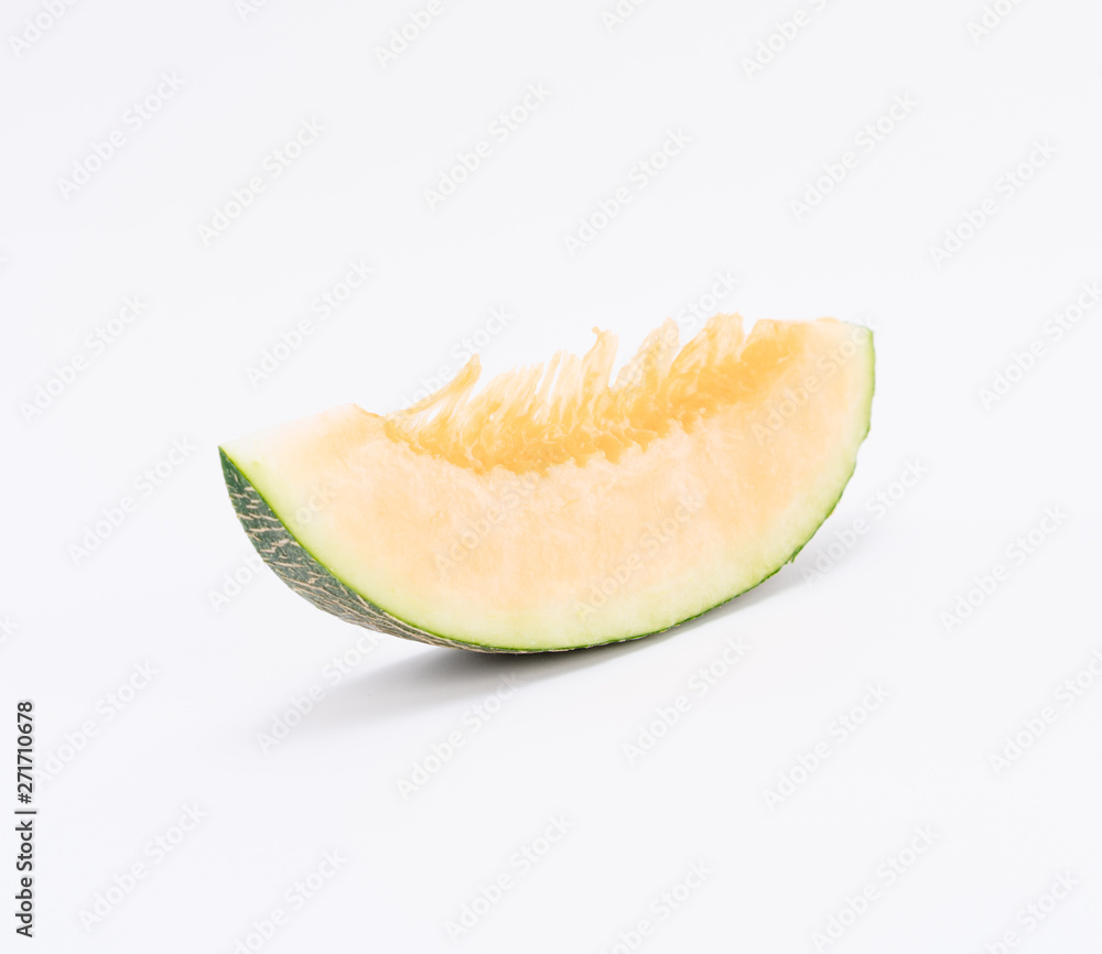 Cantaloupe melon on white background Cantaloupe melon on white background