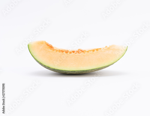 Cantaloupe melon  on white background