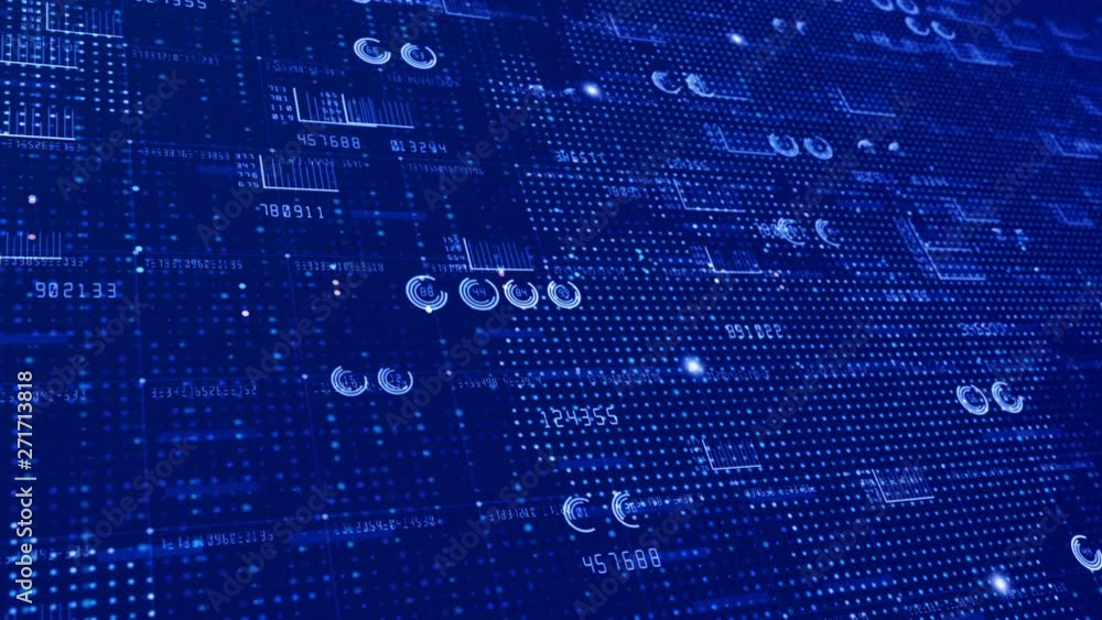 HUD and text elements infographic digital data abstract motion background for technology and futuristic concept HUD and text elements infographic digital data abstract motion background for technology and futuristic concept