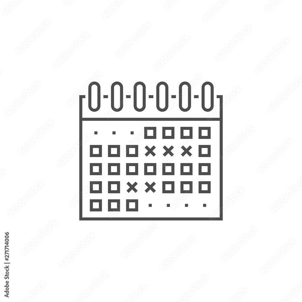 Events Calendar Line Icon Events Calendar Line Icon