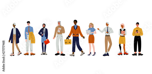 Business People Set, Group of Office Employees, Entrepreneurs or Managers Characters Vector Illustration