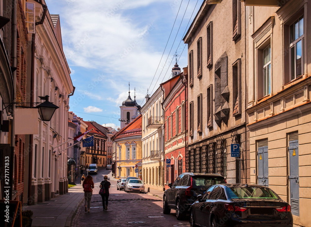 Fototapeta premium Ulica na wileńskiej Starówce