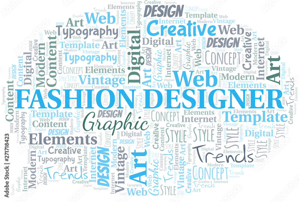 Fashion Designer word cloud. Wordcloud made with text only. Fashion Designer word cloud. Wordcloud made with text only.