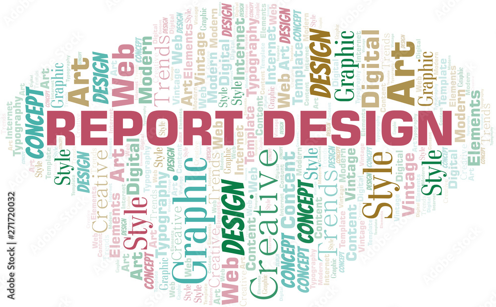 Report Design word cloud. Wordcloud made with text only. Report Design word cloud. Wordcloud made with text only.