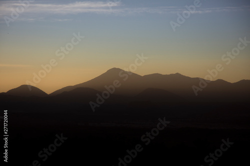 sunset in mountains