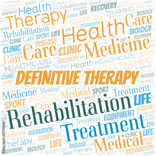 Definitive Therapy word cloud. Wordcloud made with text only.