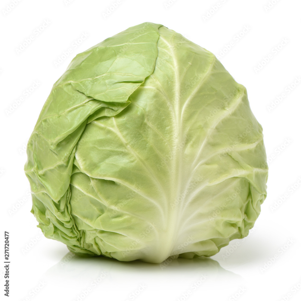 Cut cabbage on white background Cut cabbage on white background