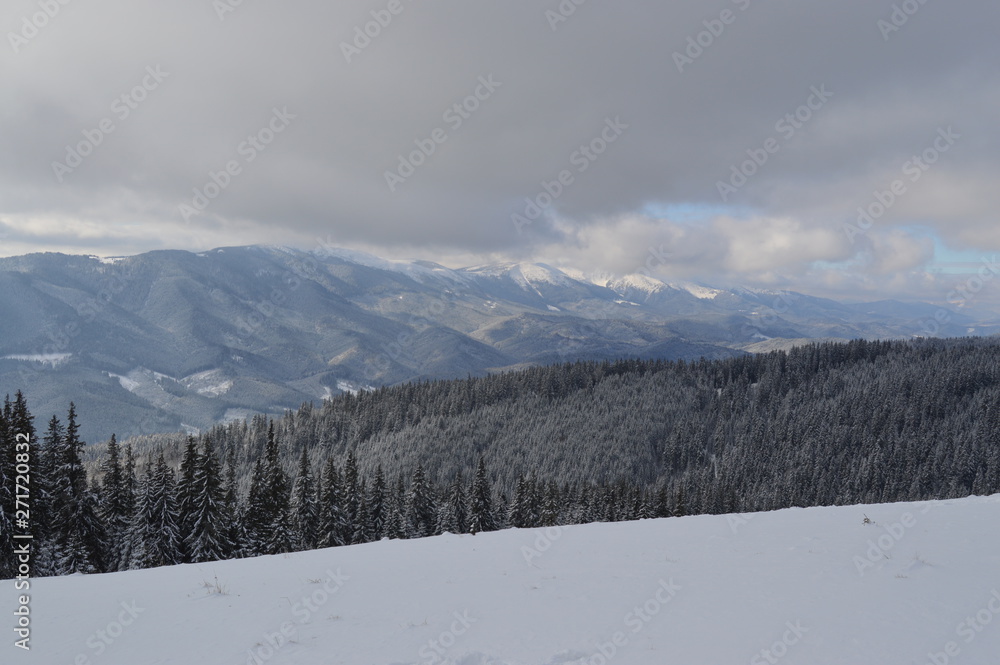 winter in mountains, Ukraine Bukovel
