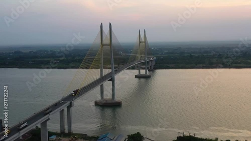 Neak Luong brigde at Cambodia , this is a longest brigde at Cambodia  photo