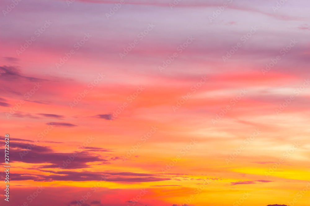 sky and sunset nature background