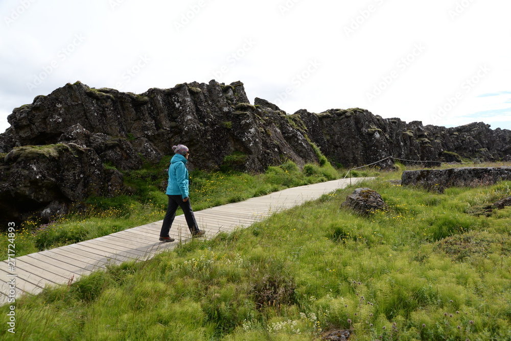 Weg bei Thingvellir, Island