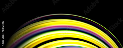 Fluid color waves with light effects, vector abstract background © antishock