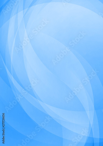 Curved abstract on blue background