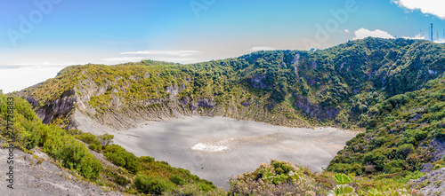 Panoramic view to the Crater of Diego de La Haya at Irazu Volcano National Park in Costa Rica